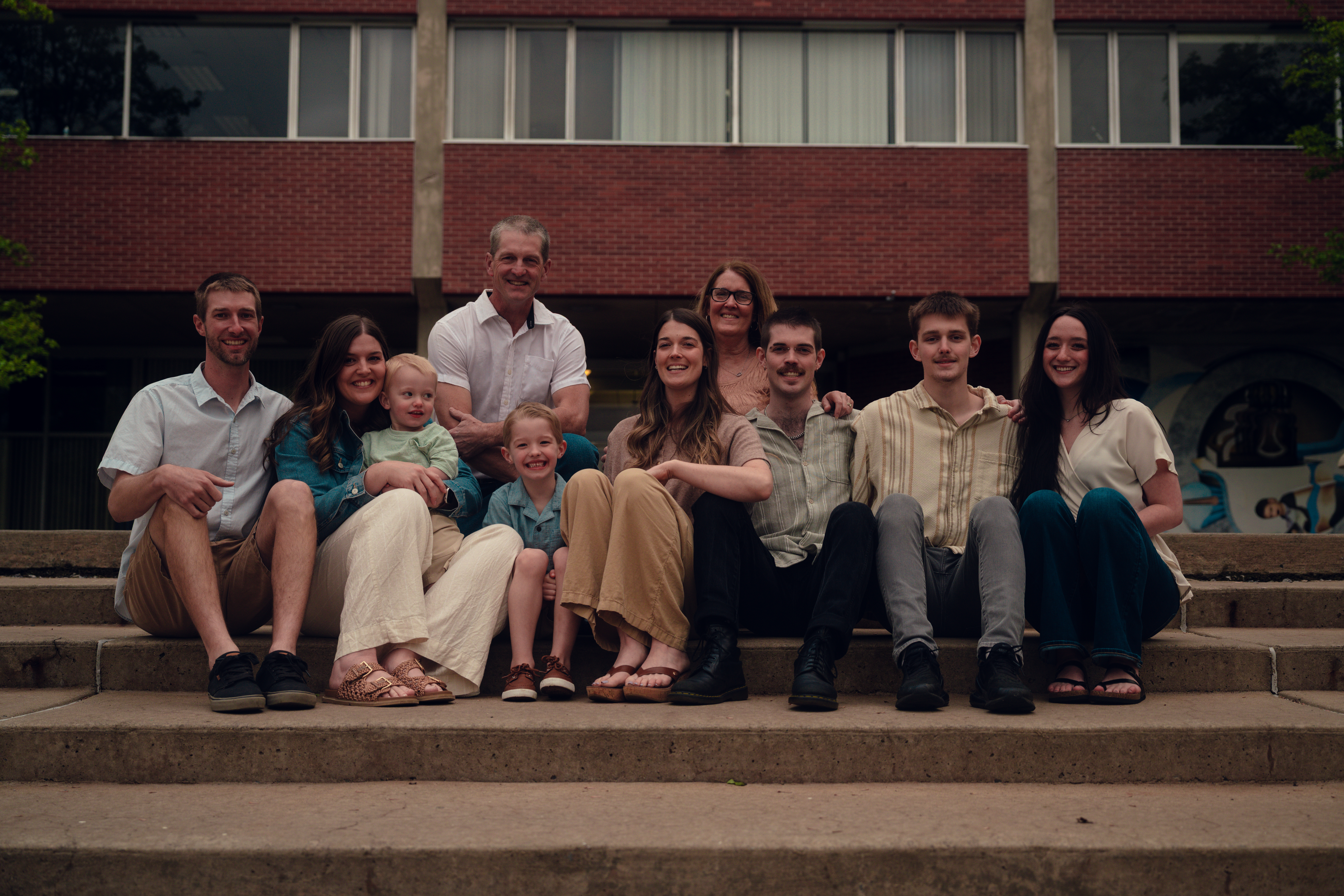 Large family group portrait